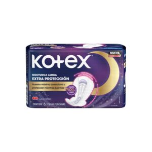 KOTEX TOALLAS FEMENINAS NOCTURNAS 3D X6