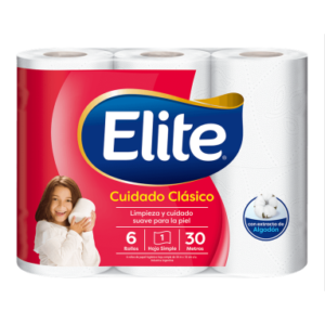 ELITE PAPEL HIGIENICO CUIDADO CLASICO HS X 6 X 30M