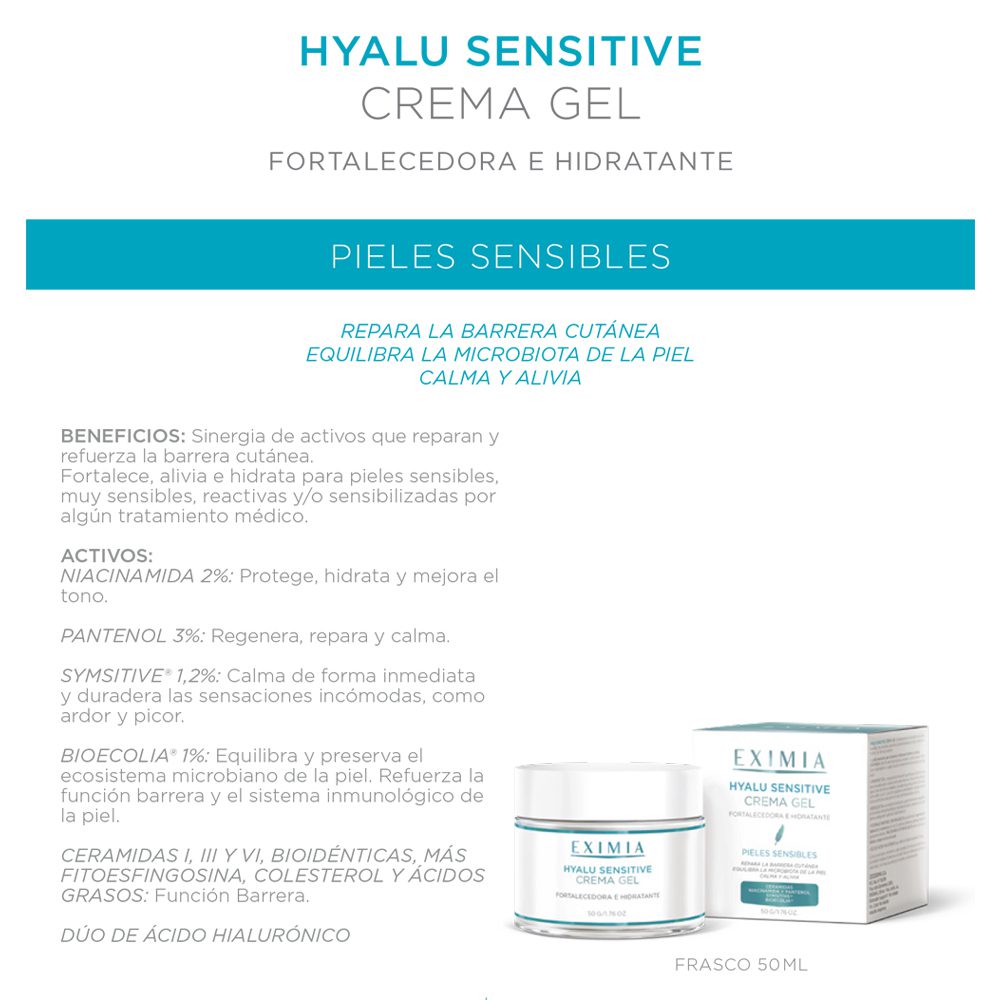 EXIMIA - HYALU SENSITIVE CREMA GEL X 50 G - Imagen 2