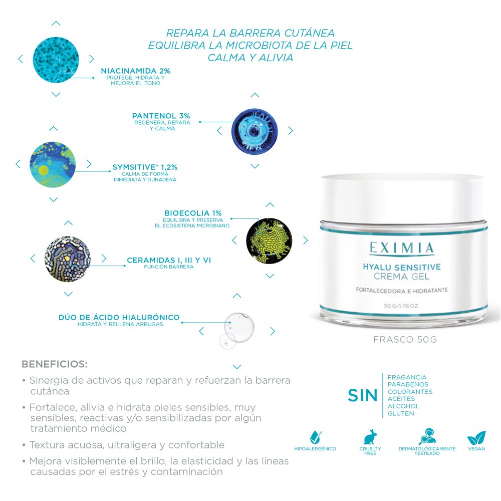 EXIMIA - HYALU SENSITIVE CREMA GEL X 50 G - Imagen 3