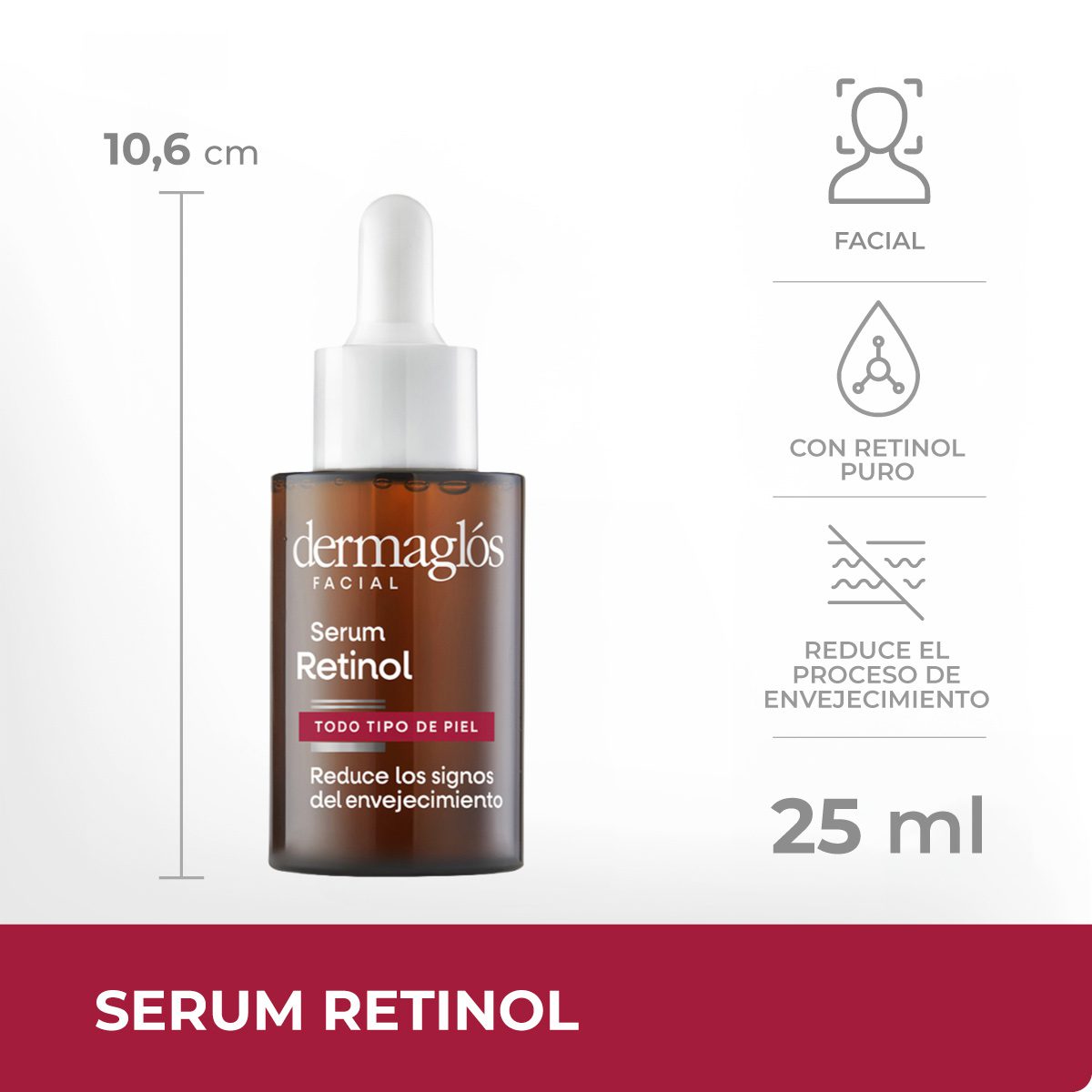 DERMAGLOS - FACIAL SERUM RETINOL X 25 ML - Imagen 5