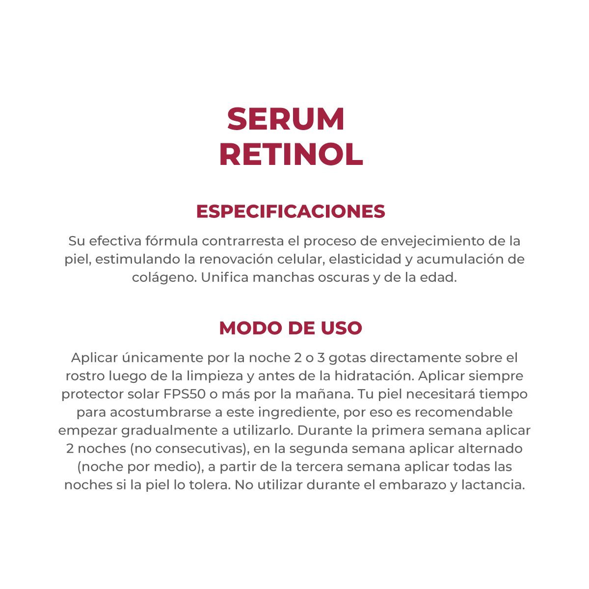 DERMAGLOS - FACIAL SERUM RETINOL X 25 ML - Imagen 6