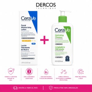 CERAVE COMBO 1 LIMP HIDRAT+LOCION ROSTRO SPF30 X1