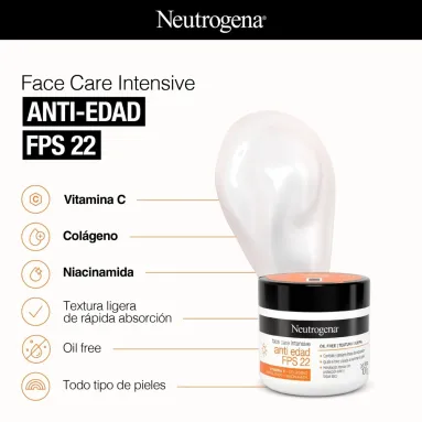 NEUTROGENA CREMA INTENSIVE ANTI EDAD FPS22 100GR - Imagen 2