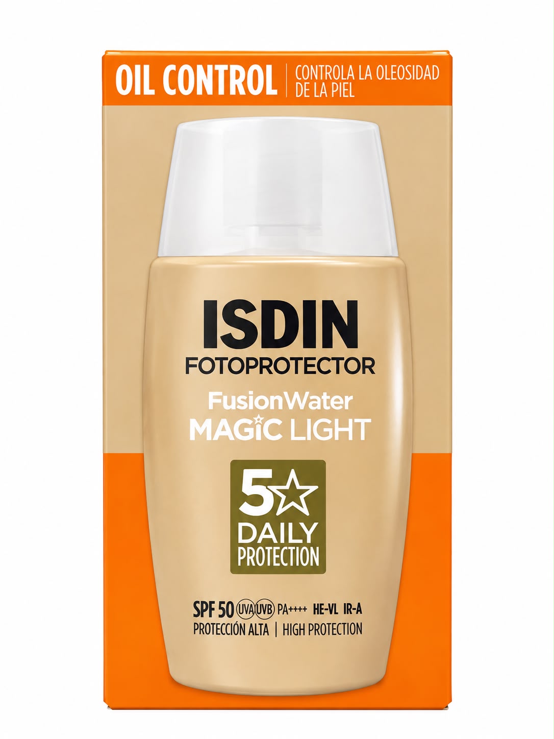 ISDIN - FOTOPROTECTOR FUSION WATER MAGIC COLOR LIGHT SPF50 50 ML
